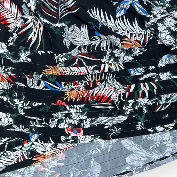 DEREK LAM size 6 
Bell-Sleeve Black Multicolor Floral Silk Dress - Picture 8 of 11